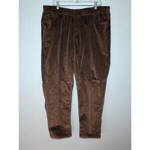 Vermont Country Store Women's Comfort Waist Corduroy Pants XL Chestnut